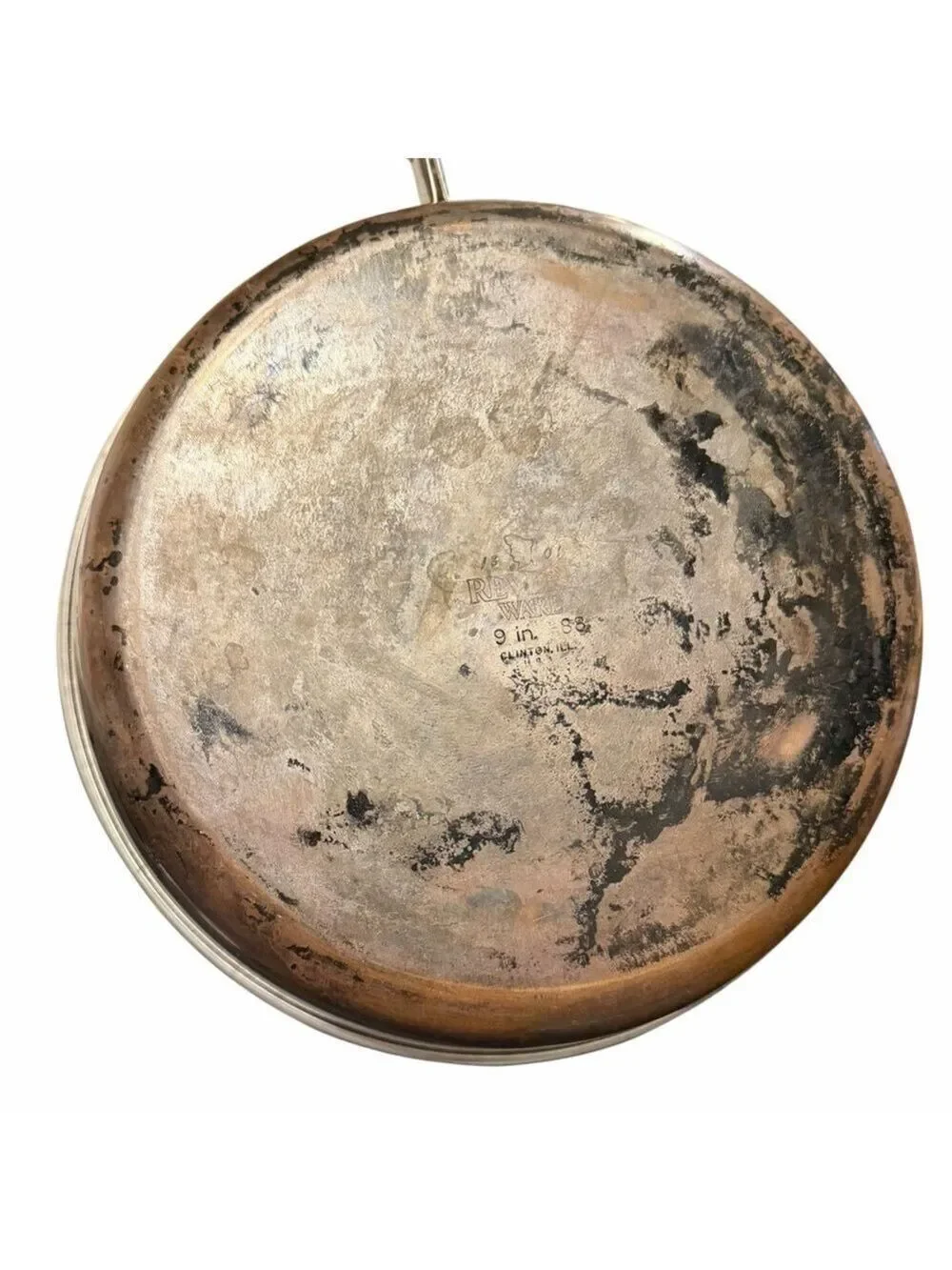 Vintage Revere Ware Copper Bottom 9 Inch Skillet